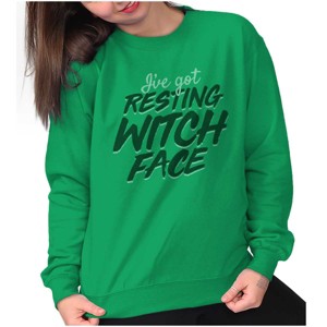 I've Got Resting Witch Face Funny Women Crewneck Sweatshirt Brisco Brands - 1 of 4