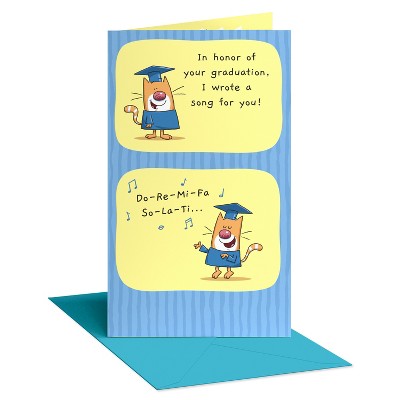 Recycled Paper Greetings Graduation Money Gift Card Holder Musical Note