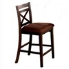 5-Piece Counter Height Dining Set with Square Table and 4 Cross Back Chairs - 3 of 4
