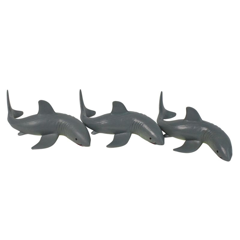Swimline 3ct Shark Frenzy Swimming Pool Dive Toy Game 7" - Gray/White, 1 of 4