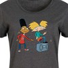 Women's Hey Arnold! HA Air Guitar Graphic T-shirt Dress - Heather Charcoal - 4X - 2 of 4