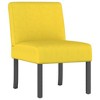 VidaXL Slipper Chair Light Yellow Fabric - 2 of 4