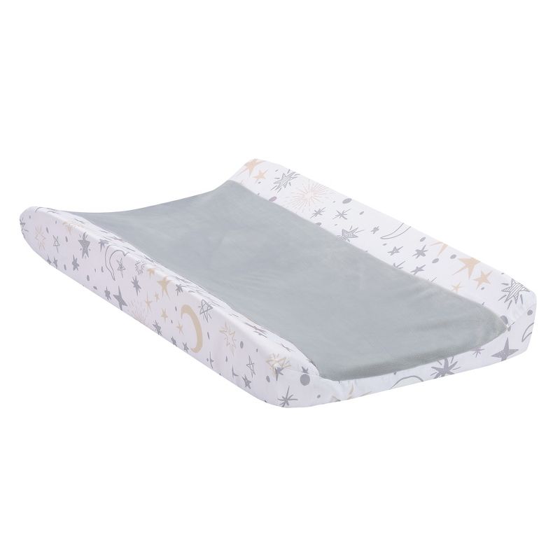 Lambs & Ivy Goodnight Moon White/Gray Changing Pad Cover - Moons/Stars, 1 of 6