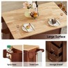 NicBex Rolling Kitchen Island Cart with Cabinet and Drop Leaf Countertop,Kitchen Island on Wheels with Rack,Island Table for Kitchen - 4 of 4
