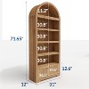 GAOMON 72" Tall Arched Pantry Cabinet, 5-Tier Kitchen Pantry Cabinet with Spacious Drawer & Gold Handles, Wood Storage Cabinet - 2 of 4