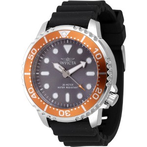 Invicta 47224 Men's Pro Diver Grey Dial Black Rubber Strap Watch - 1 of 2