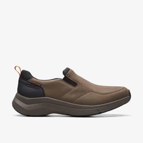 Clarks Mens Wave 2.0 Edge Dark Taupe Sneakers 10.5 Medium