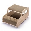 2-In-1 Wood Corrugate Cat Scratcher, Cardboard Cat House, Cat House With Car-Shaped-Cuddlewood - 3 of 4