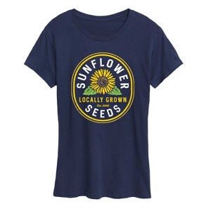 Women's - Instant Message - Sunflower Seeds Short Sleeve Graphic T-Shirt - 1 of 4