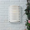 John Timberland Modern Industrial Outdoor Wall Light Fixture White Grid 10" Frosted Glass for Post Exterior Barn Deck House Porch Yard Posts Patio - 2 of 4