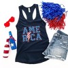 Simply Sage Market Women's America Varsity Lightning Bolt Racerback Tank - 2 of 2