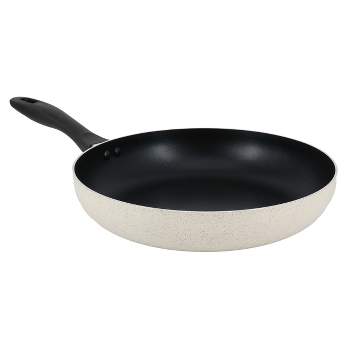Oster Clairborne 12 Inch Round Nonstick Aluminum Frying Pan in Linen
