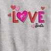 Boys' - Barbie - Patterned Love Graphic Long Sleeve Fleece Sweatshirt - 2 of 4