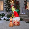 Gemmy Christmas Inflatable Grinch and Max Chimney Scene, 5.5 ft Tall, Multi - 2 of 4