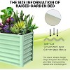8x4x1 FT Galvanized Raised Garden Bed, Rectangular Metal Planter Box, Outdoor Metal Planter Box for Vegetables, Flowers, Green - 4 of 4