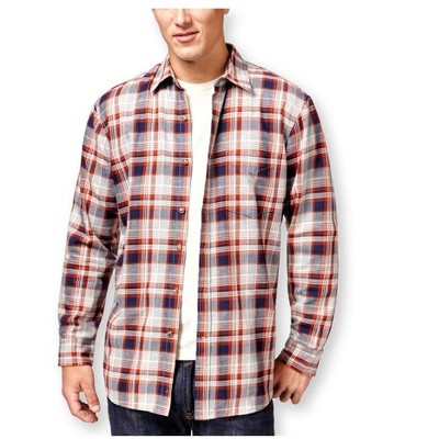 Club Room Mens Plaid Shirt Jacket