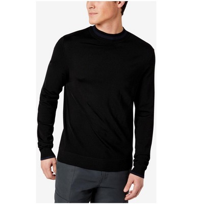 Kenneth Cole Mens Striped Collar Pullover Sweater