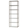 77.75" Contemporary 6 Shelf Bookcase with Glass Shelves Black Nickel - Coaster - 4 of 4