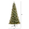 Nearly Natural 9-ft Frosted Swiss Pine Artificial Christmas Tree with 700 Clear LED Lights and Berries - 2 of 4