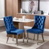 NicBex Modern Tufted Velvet Dining Chairs Set of 2, Comfy Upholstered Kitchen Side Chairs with Chrome Metal Legs & Nailhead Trim - 2 of 4