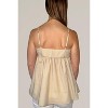 Women's Cotton Blend Poplin Babydoll Tank Top - nlt - 3 of 4
