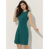 INSPIRE CHIC Women's Work Round Neck Sleeveless Fit and Flare Dresses - 3 of 4