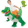 Dinosaur Inflatable Suit for Boys Girls, Inflatable Dinosaur Costume for Kids, Inflatable Costume Dinosaur Riding T-Rex Inflatable, Green - 2 of 4