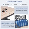 Costway Set of 2 Patio Swivel Bar Stool Chairs Cushioned Pillow Armrest Rocking - 4 of 4
