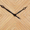 Olivia & May 25"x25" Wood Carved Wall Clock Brown : Industrial Style, Analog Display, No Battery Included - 4 of 4