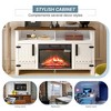 LOVSON Media Console, Entertainment Center, Storage Cabinet with Electronic Fireplace and Remote Control with Infrared Heating Technology, White - 4 of 4