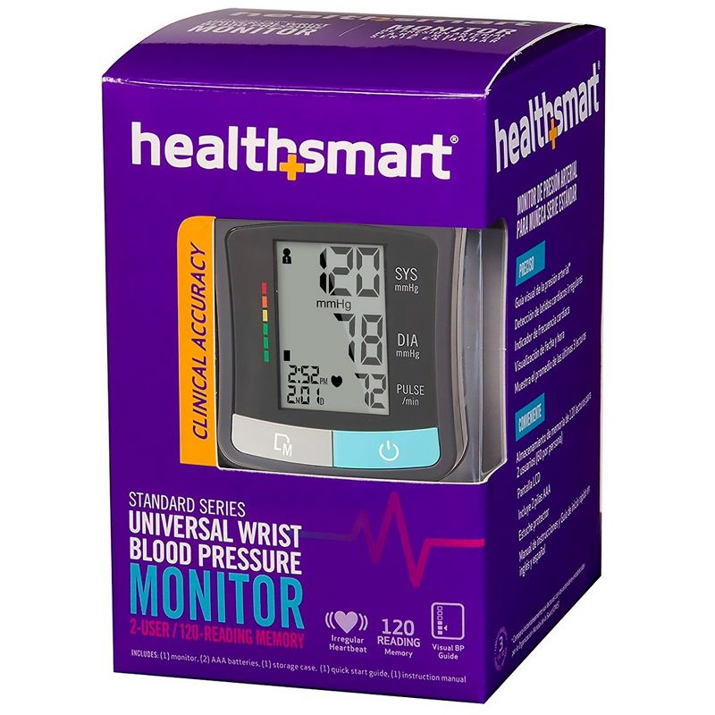 Mabis HealthSmart Wrist Blood Pressure Monitor, 1 Count, 2 of 6