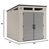Suncast 7'x7' Modernist Storage Shed, All-Weather Outdoor Backyard Unit, Vanilla - 2 of 2