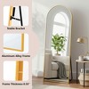 MAYEERTY Aluminum Full-Length Mirror 64x21in, Gold, Arch Shape, Tempered Glass, With Stand - 4 of 4