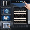 46-Bottle Built-In/Freestanding Wine Cooler – Single Zone Wide Temp Range (41–64°F), Touch Control & Metal Design | Perfect for Home - 3 of 4