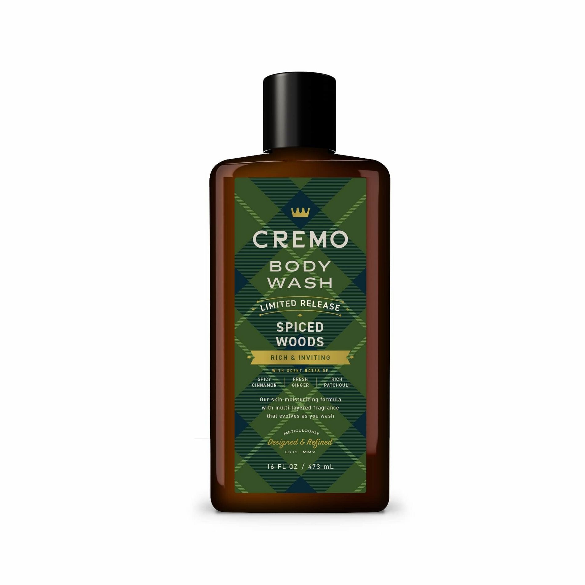 Cremo Body Wash - Spiced Woods - 16 fl oz