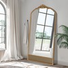 PexFix Classic Carved Arch Wood Frame with Rattan Bottom Wall Mirror - 4 of 4