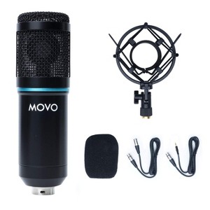 Movo PC-M6 Universal Cardioid Condenser Podcast Microphone with XLR and 3.5mm - 1 of 4