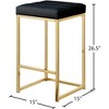 Meridian Furniture,Nicola Black Vegan Leather Stool, Set of 2 - 4 of 4