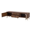 ACEPANO 70.8 in. W Media Console Table with 2 Drawers & Storage for Living Room & Bedroom-Dark Brown - 4 of 4