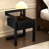 PAGED Wood Nightstand Storage Bedside Table 2-Tier Modern Minimalist End Side with Pre-Assembled Drawer for Bedroom - 2 of 4
