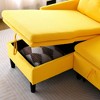 78.35" Cotton-Linen L-Shaped Reversible Chaise Sectional Sofa with Storage, 5 Pillows - 3 of 4
