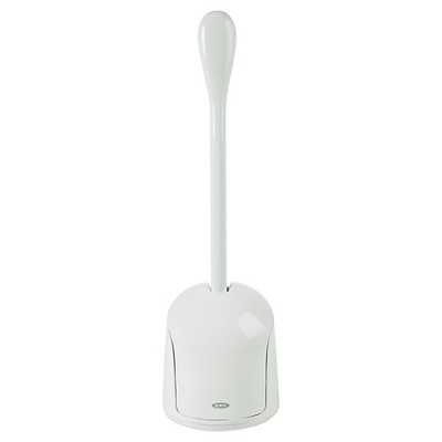 OXO Good Grips White Plastic Toilet Brush Holder at