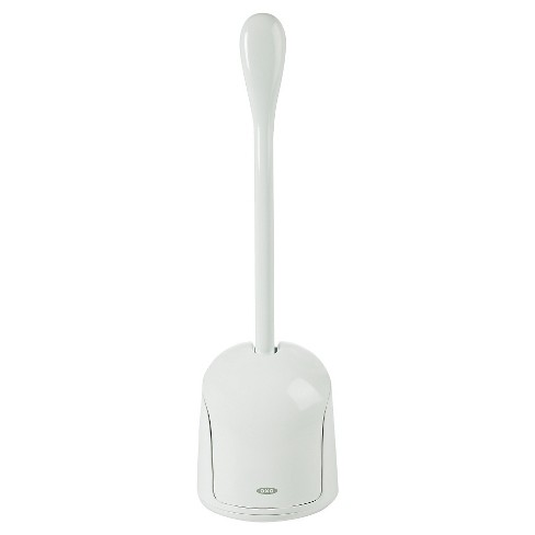 OXO Good Grips Toilet Plunger with Cover, White