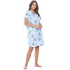 Casual Nights Women's Super Soft Yummy Nightshirt, Short Sleeve Nightgown, Night Dress with Fun Prints & Patterns - 2 of 4
