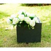 Rosemead Home & Garden, Inc. 12" Wide Kante Lightweight Modern Outdoor Concrete Square Decorative Planter Charcoal Black - image 2 of 4