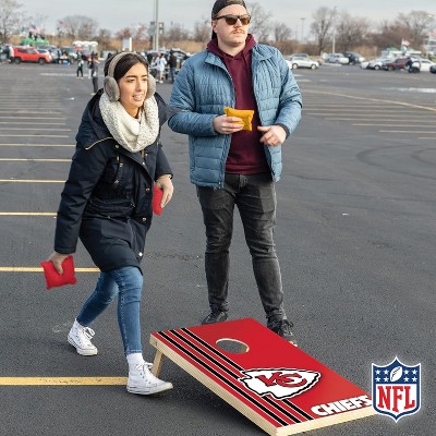 Kansas City Chiefs Red Wood Cornhole Set with Bean Bags