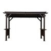 PAGED Aluminum BBQ Outdoor Gazebo Metal Frame with Shelves Serving Tables, Permanent Double Roof Hard top Gazebos - 2 of 4