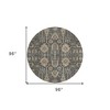 Gray Silver And Beige Oriental Washable Indoor Outdoor Area Rug - 3 of 4