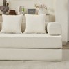 78.8" Chenille Convertible Floor Sofa Bed with Armrest - 4 of 4