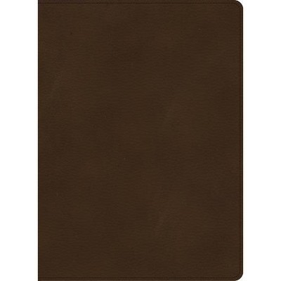 CSB Single-Column Wide-Margin Bible, Brown Leathertouch - by  Holman Bible Staff (Leather Bound)